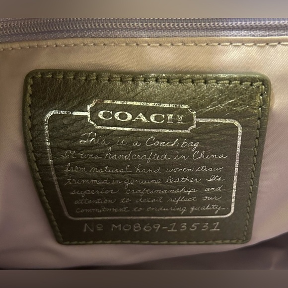Coach Special Edition Hamptons Archive 10th Anniversary Straw & Leather Handbag - Picture 10 of 13